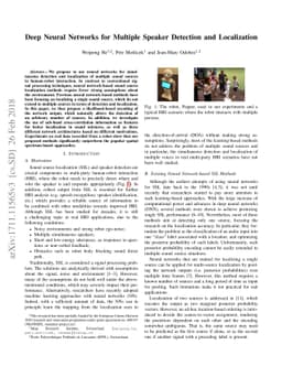 Deep Neural Networks for Multiple Speaker Detection and Localization