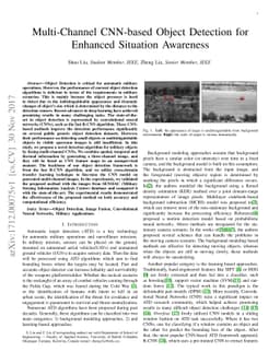 Multi-Channel CNN-based Object Detection for Enhanced Situation
  Awareness