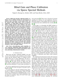 Blind Gain and Phase Calibration via Sparse Spectral Methods