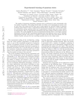 Experimental learning of quantum states