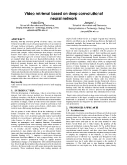 Video retrieval based on deep convolutional neural network
