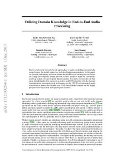 Utilizing Domain Knowledge in End-to-End Audio Processing