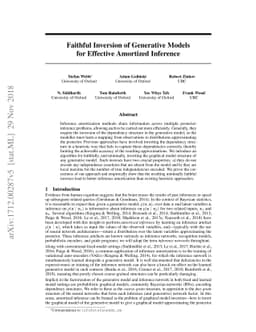 Faithful Inversion of Generative Models for Effective Amortized
  Inference