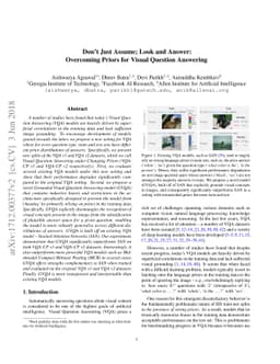 Don't Just Assume; Look and Answer: Overcoming Priors for Visual
  Question Answering