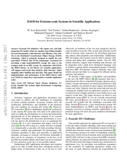 DAOS for Extreme-scale Systems in Scientific Applications