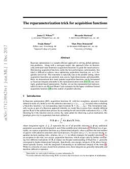 The reparameterization trick for acquisition functions