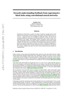 Towards understanding feedback from supermassive black holes using
  convolutional neural networks