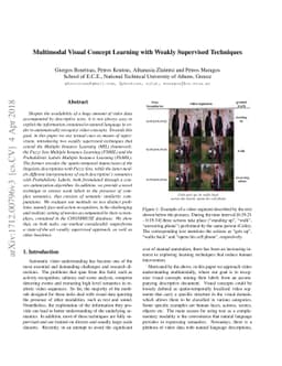 Multimodal Visual Concept Learning with Weakly Supervised Techniques