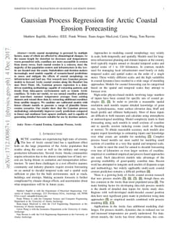 Gaussian Process Regression for Arctic Coastal Erosion Forecasting