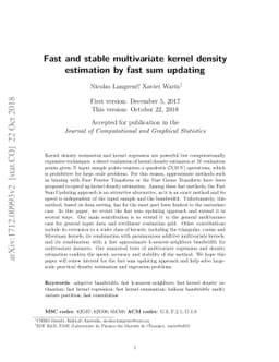 Fast and stable multivariate kernel density estimation by fast sum
  updating