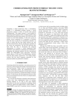 Chord Generation from Symbolic Melody Using BLSTM Networks