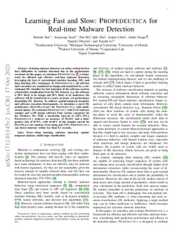 Learning Fast and Slow: PROPEDEUTICA for Real-time Malware Detection