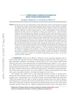 tHoops: A Multi-Aspect Analytical Framework Spatio-Temporal Basketball
  Data