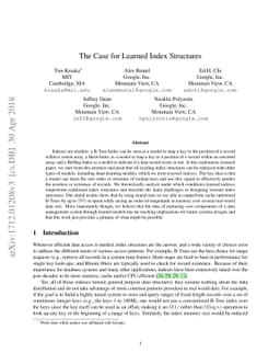 The Case for Learned Index Structures