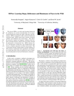 SfSNet: Learning Shape, Reflectance and Illuminance of Faces in the Wild