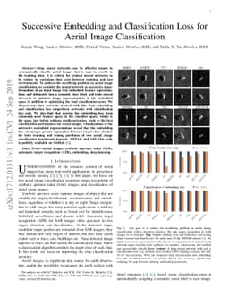 Successive Embedding and Classification Loss for Aerial Image
  Classification