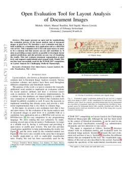 Open Evaluation Tool for Layout Analysis of Document Images