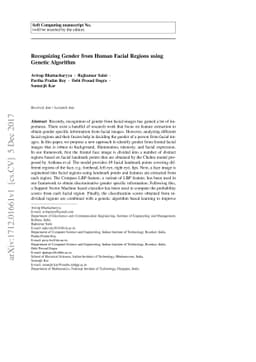 Recognizing Gender from Human Facial Regions using Genetic Algorithm
