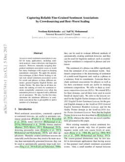 Capturing Reliable Fine-Grained Sentiment Associations by Crowdsourcing
  and Best-Worst Scaling