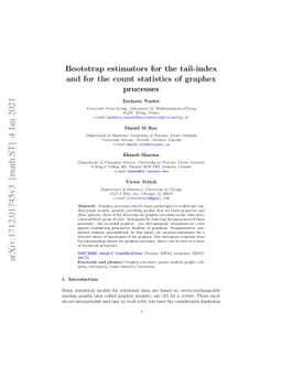 Bootstrap estimators for the tail-index and for the count statistics of
  graphex processes