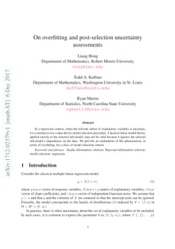 On overfitting and post-selection uncertainty assessments