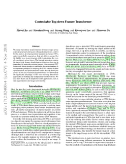 Controllable Top-down Feature Transformer