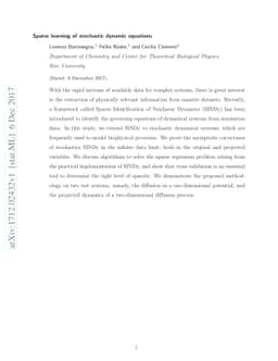 Sparse learning of stochastic dynamic equations