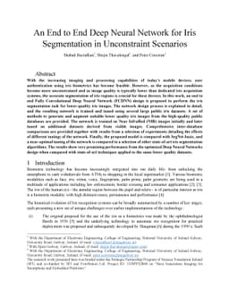 An End to End Deep Neural Network for Iris Segmentation in Unconstraint
  Scenarios