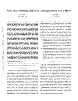 Audio-Visual Sentiment Analysis for Learning Emotional Arcs in Movies