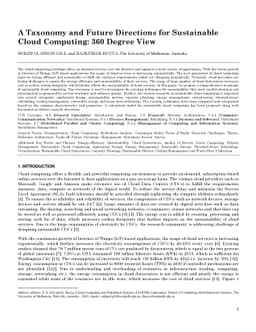 A Taxonomy and Future Directions for Sustainable Cloud Computing: 360
  Degree View