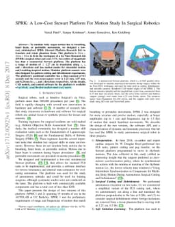 SPRK: A Low-Cost Stewart Platform For Motion Study In Surgical Robotics