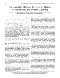 An Integrated Platform for Live 3D Human Reconstruction and Motion
  Capturing