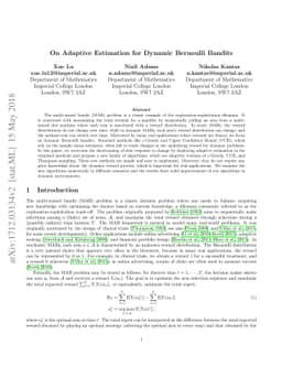 On Adaptive Estimation for Dynamic Bernoulli Bandits