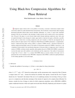 Using Black-box Compression Algorithms for Phase Retrieval