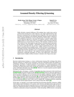 Assumed Density Filtering Q-learning