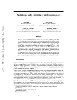 Variational auto-encoding of protein sequences