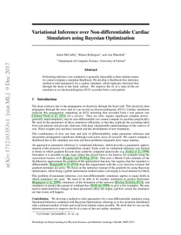 Variational Inference over Non-differentiable Cardiac Simulators using
  Bayesian Optimization