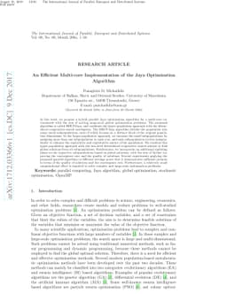 An Efficient Multi-core Implementation of the Jaya Optimisation
  Algorithm