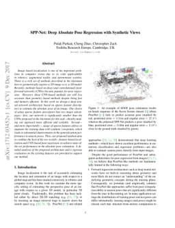 SPP-Net: Deep Absolute Pose Regression with Synthetic Views