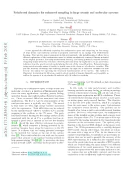 Reinforced dynamics for enhanced sampling in large atomic and molecular
  systems