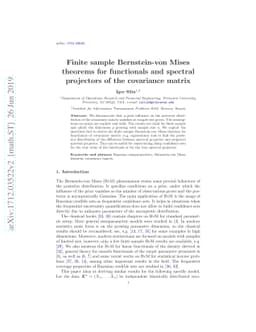 Finite sample Bernstein-von Mises theorems for functionals and spectral
  projectors of the covariance matrix