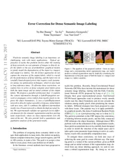 Error Correction for Dense Semantic Image Labeling