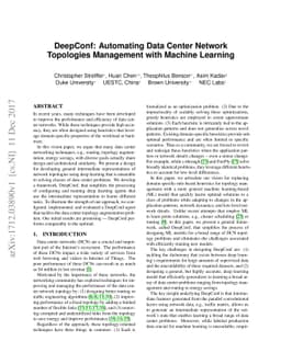 DeepConfig: Automating Data Center Network Topologies Management with
  Machine Learning