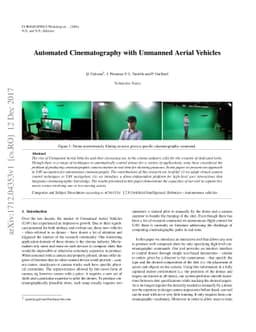 Automated Cinematography with Unmanned Aerial Vehicles