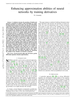 Enhancing approximation abilities of neural networks by training
  derivatives