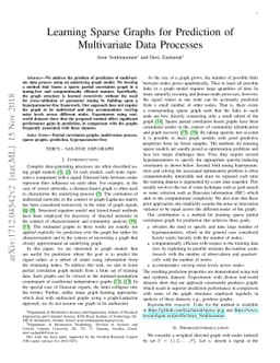 Learning Sparse Graphs for Prediction and Filtering of Multivariate Data
  Processes