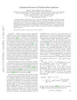 A Quantum Extension of Variational Bayes Inference