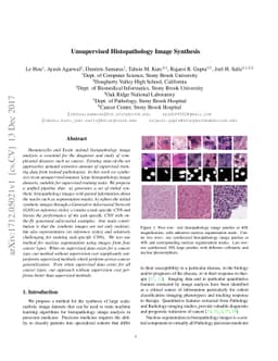 Unsupervised Histopathology Image Synthesis