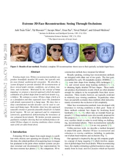 Extreme 3D Face Reconstruction: Seeing Through Occlusions