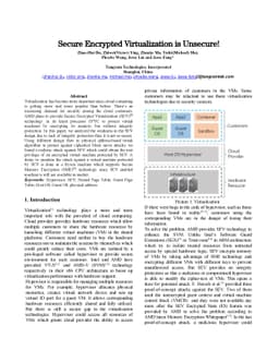Secure Encrypted Virtualization is Unsecure